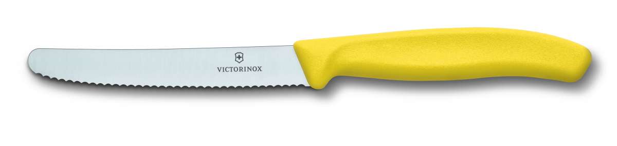 Viktorinox - Nůž na rajčata, snídaňový vlnkové ostří - Žlutá Victorinox