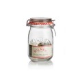 Kilner kulatá zavařovací sklenice s klipem, 1,0 l