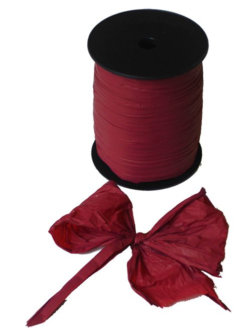 Dárková stuha polysilk Mat bordo šíře 11cm