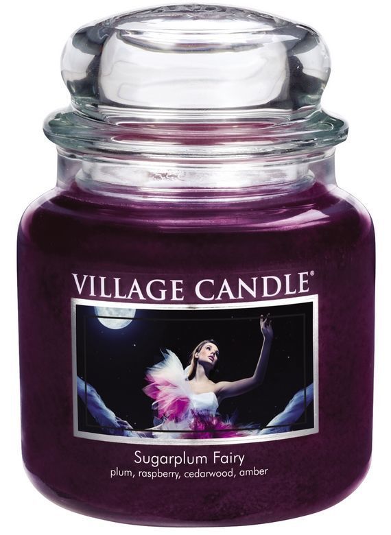 VILLAGE CANDLE VONNÁ SVÍČKA VE SKLE VONNÁ SVÍČKA VE SKLE PŮLNOČNÍ VÍLA - SUGARPLUM FAIRY, 16OZ