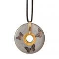 Náhrdelník Grey Butterflies 5 cm, porcelán Joanna Charlotte