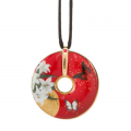 Náhrdelník Lilies Red 5 cm, porcelán Joanna Charlotte