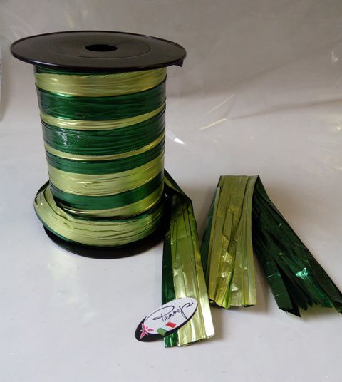 PNP Plast Dárková stuha polysilk zelená / tmavě zelená Decor Bicolor Tendence šíře 12cm