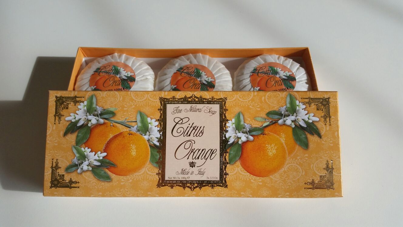 Saponificio Varesino Citrus Orange - 100% přírodní plisovaná mýdla 3 x 100 g