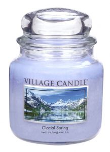 VILLAGE CANDLE VONNÁ SVÍČKA VE SKLE, LEDOVCOVÝ VÁNEK - GLACIAL SPRING, 16OZ