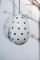 IB LAURSEN Dekorativní vajíčko Grey dots 5cm