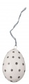 IB LAURSEN Dekorativní vajíčko Grey dots 5cm