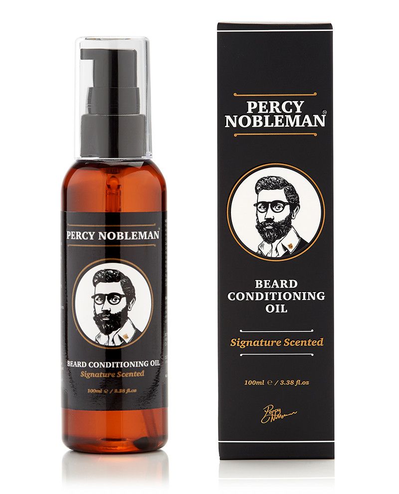 PERCY NOBLEMAN VYŽIVUJÍCÍ OLEJOVÝ KONDICIONÉR NA VOUSY S VŮNÍ PERCY NOBLEMAN, 100ML