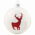 Vánoční baňka Deer  White 	