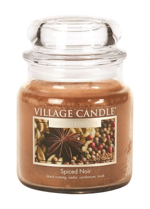 VILLAGE CANDLE VONNÁ SVÍČKA VE SKLE, KOŘENÍ ŽIVOTA - SPICED NOIR, 16OZ