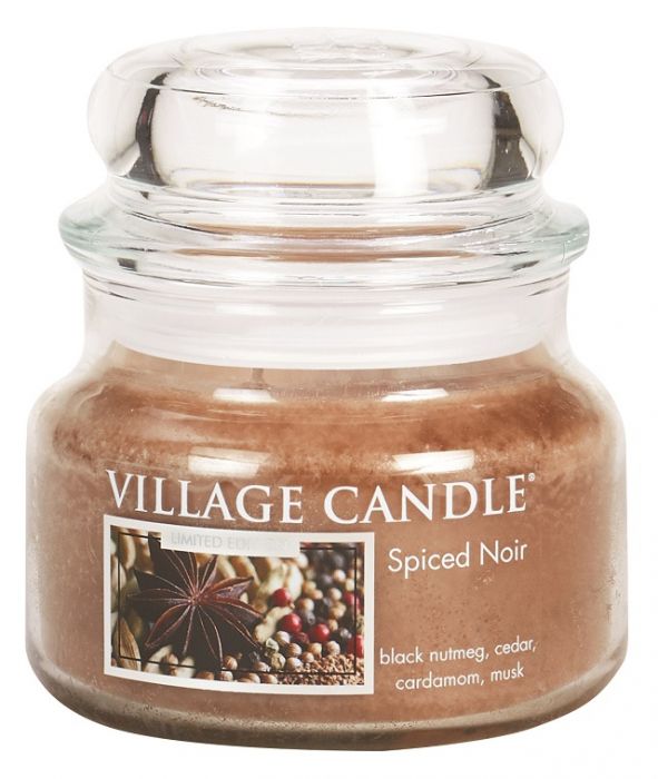 VILLAGE CANDLE VONNÁ SVÍČKA VE SKLE, KOŘENÍ ŽIVOTA - SPICED NOIR, 11OZ