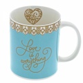 Enesco Hrnek porcelánový Love, rozměry výška 9,5 cm, 330 ml