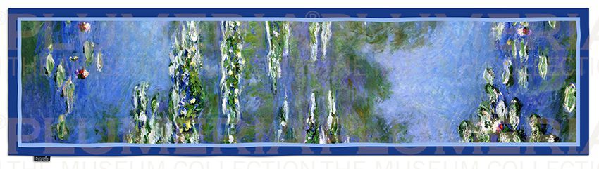 Plumeria Hedvábná šála Waterlilies - Lekníny Claude Monet