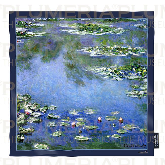 Plumeria Hedvábný šátek Waterlilies - Lekníny Claude Monet