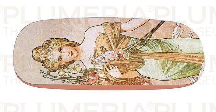 Plumeria Pouzdro na brýle s utěrkou The Seasons: Spring Alfons Mucha