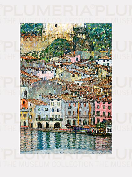 Plumeria Reprodukce obrazu Malcesine Lake Garda Gustav Klimt