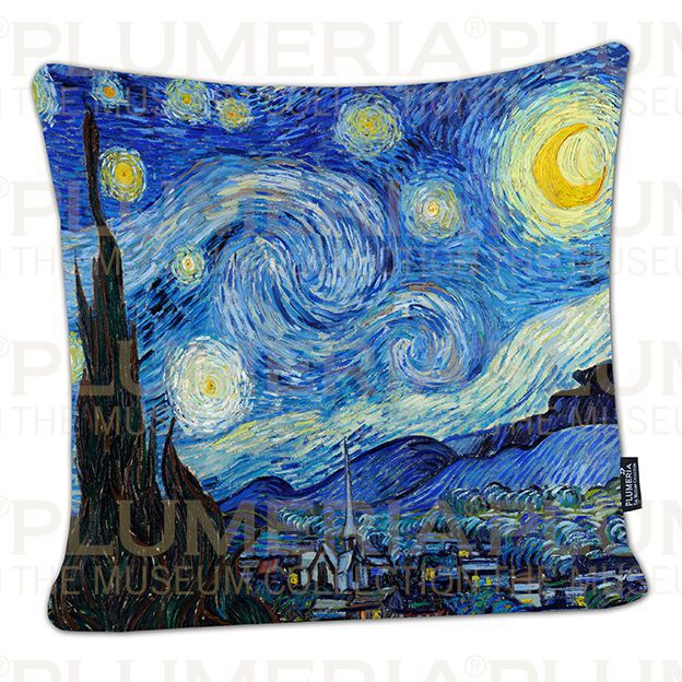 Plumeria Povlak na polštář The Starry Night Vincent Van Gogh