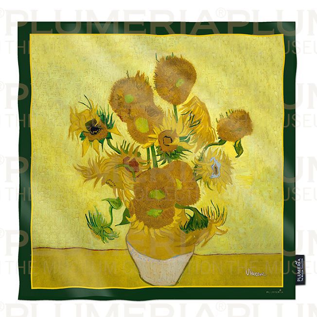 Plumeria Hedvábný šátek Sunflowers Vincent Van Gogh