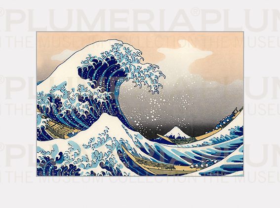 Plumeria Reprodukce obrazu The Great Wave of Kanagawa Katsushika Hokusai