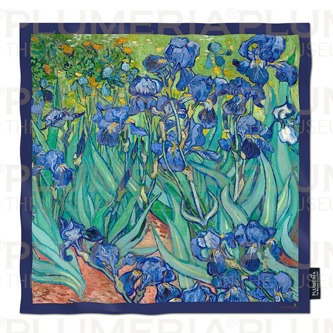 Plumeria Hedvábný šátek Irises Vincent Van Gogh