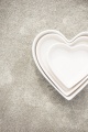 IB LAURSEN Zapékací mísy Heart Mynte Pure White - S - 15 x 15 cm, výška 3 cm - 200 ml