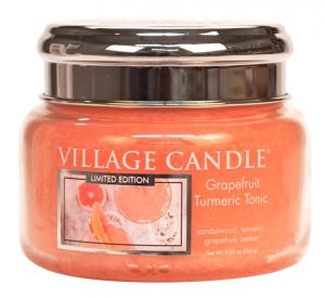 VILLAGE CANDLE VONNÁ SVÍČKA VE SKLE, OSVĚŽUJÍCÍ TONIC - GRAPEFRUIT TURMERIC TONIC, 11OZ