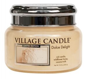 VILLAGE CANDLE VONNÁ SVÍČKA VE SKLE, SAMETOVÉ POTĚŠENÍ - DOLCE DELIGHT, 11OZ