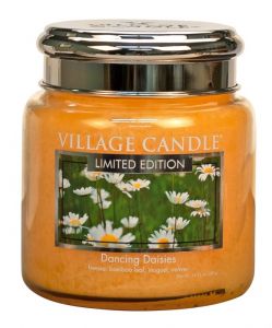 VILLAGE CANDLE VONNÁ SVÍČKA VE SKLE, TANČÍCÍ SEDMIKRÁSKY - DANCING DAISIES, 16OZ