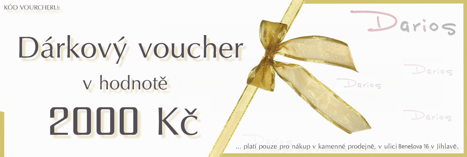 Dárkový poukaz, voucher 1500