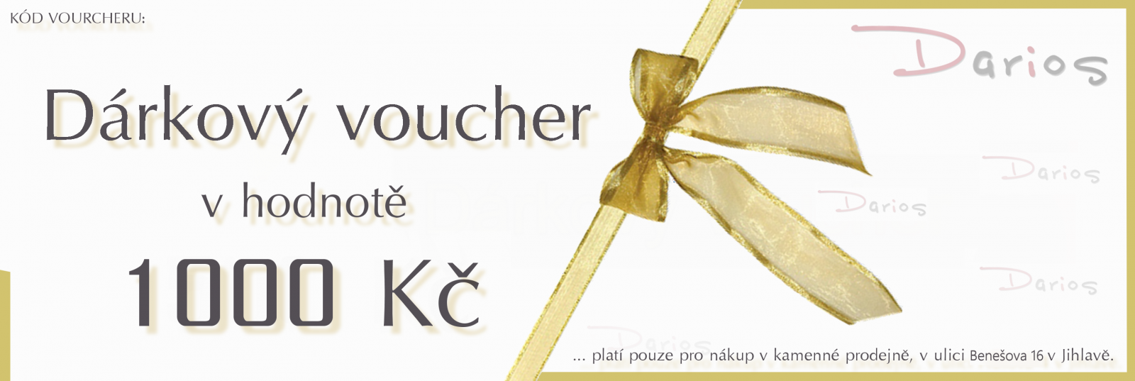 Dárkový poukaz, voucher - 1000