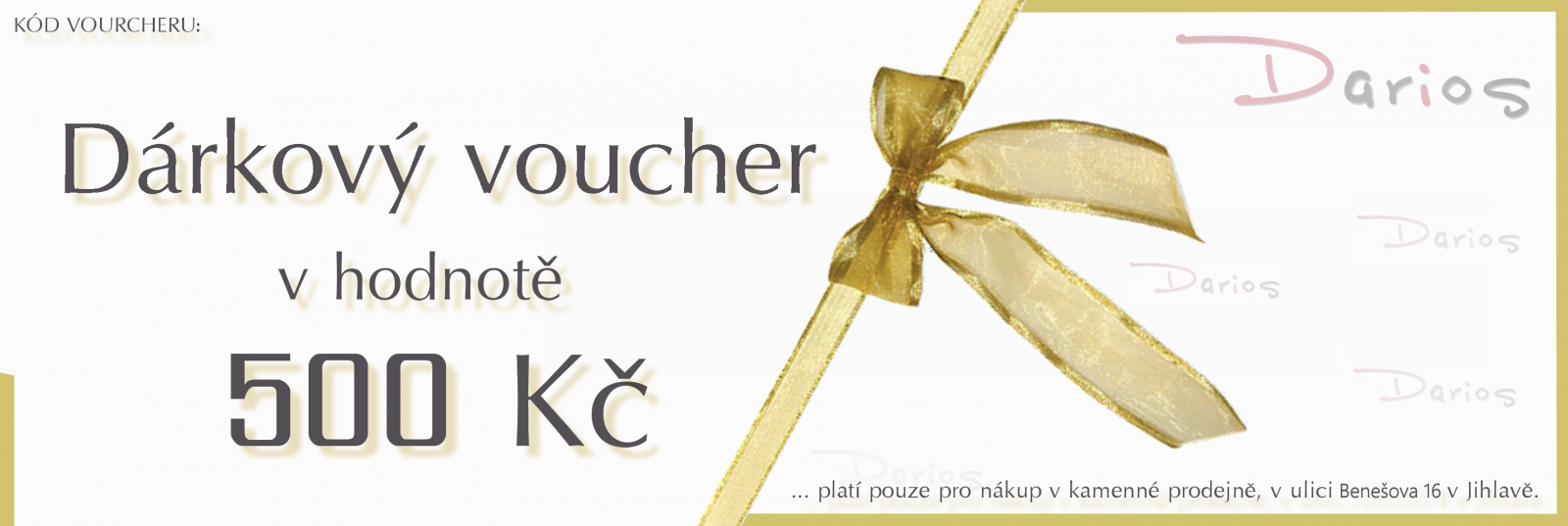 Dárkový poukaz, voucher 500