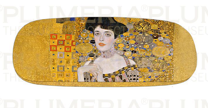 Plumeria Pouzdro na brýle s utěrkou Adele Gustav Klimt
