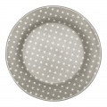 Porcelánový dezertní talíř Spot grey, průměr 20 cm.
