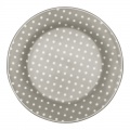 Porcelánový dezertní talíř Spot grey, průměr 20 cm.
