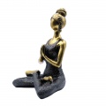 AW YOGA LADY MEDITATION 24 cm - bronzová & černá