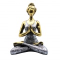 AW YOGA LADY MEDITATION 24 cm - bronzová & stříbrná