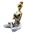 AW YOGA LADY MEDITATION 24 cm - bronzová & stříbrná