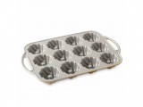RDIC WARE FORMA NA 12 MINIBÁBOVEK 75. ANNIVERSARY PROPLETENÁ, ZLATÁ, 828 ML Nordic Ware