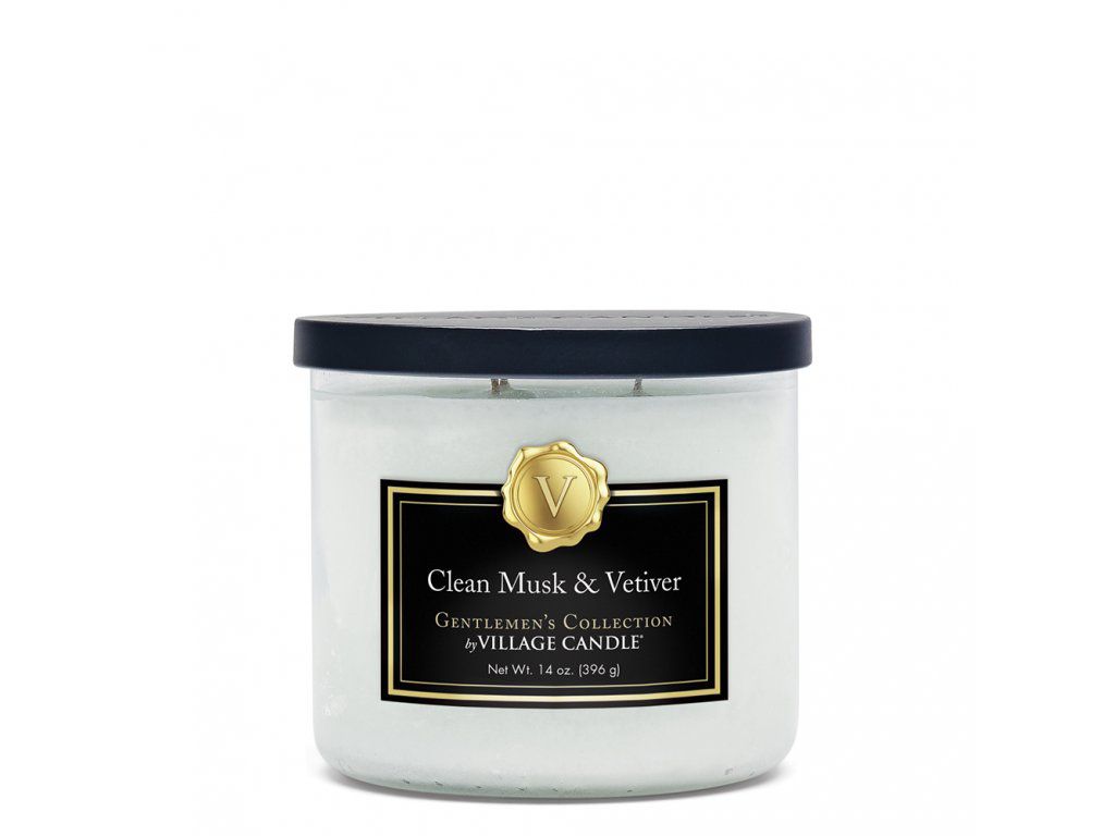 VILLAGE CANDLE Vonná svíčka - Mošus a vetiver 17OZ