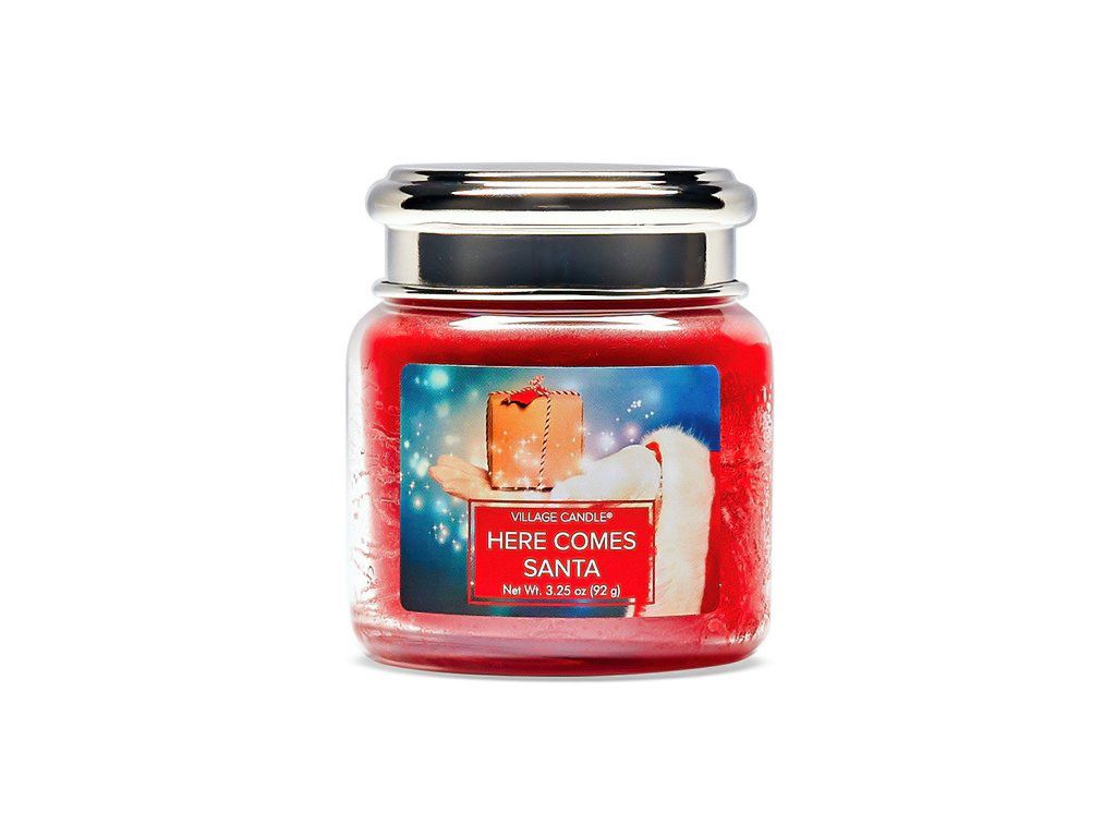 VILLAGE CANDLE Vonná svíčka - Santova návštěva, mini 3,75OZ