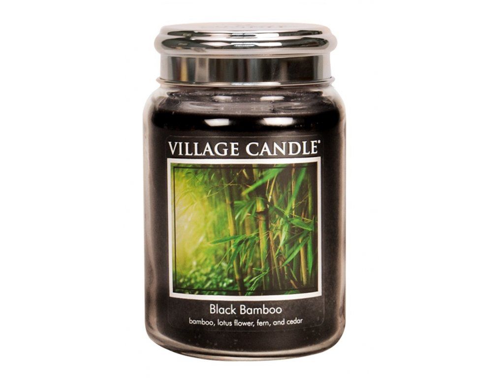 VILLAGE CANDLE VONNÁ SVÍČKA VE SKLE, BAMBUS - BLACK BAMBOO, 26OZ