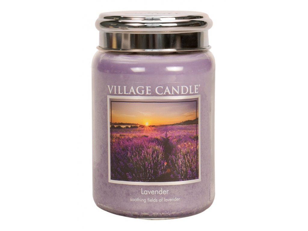 VILLAGE CANDLE VONNÁ SVÍČKA VE SKLE, LEVANDULE - LAVENDER, 26OZ