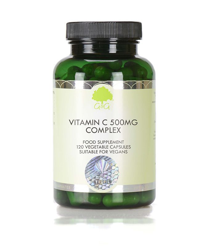 G&G Vitamins - Vitamín C 500 mg - VITAMIN C COMPLEX 120 cps