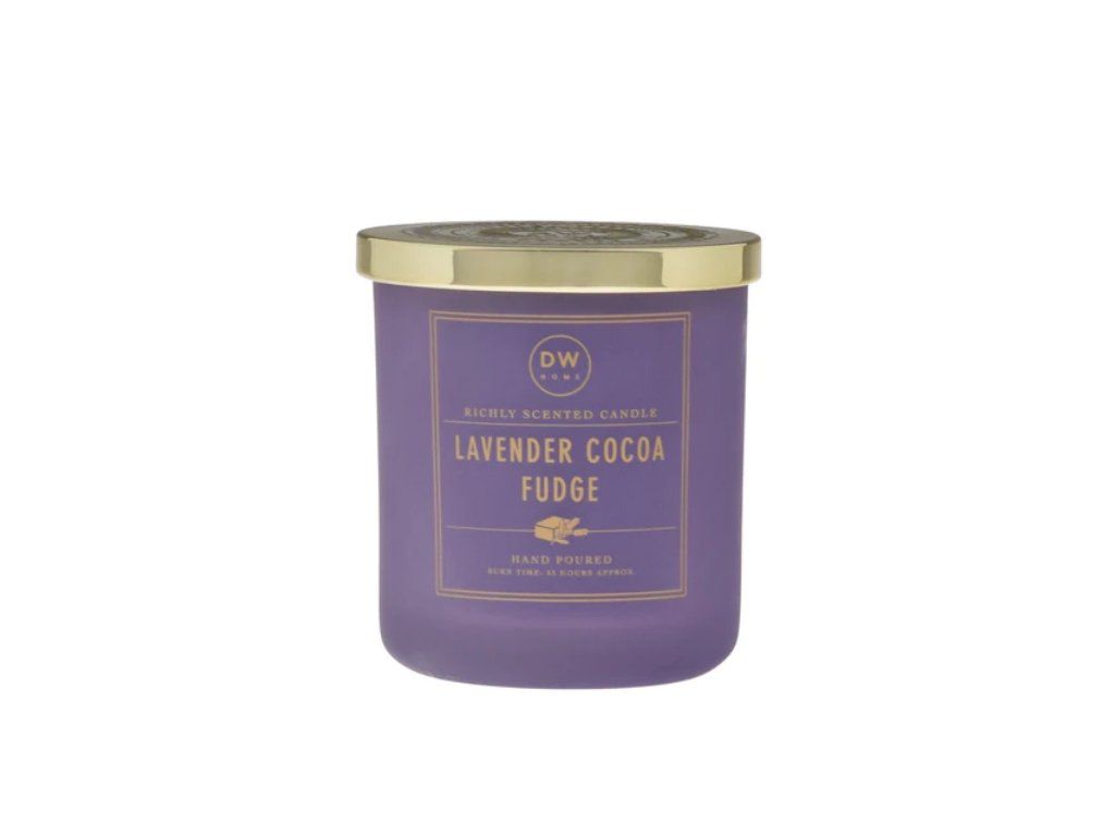 DW HOME Vonná svíčka Lavender Cocoa Fudge - Kakaový fondán s levandulí, malá