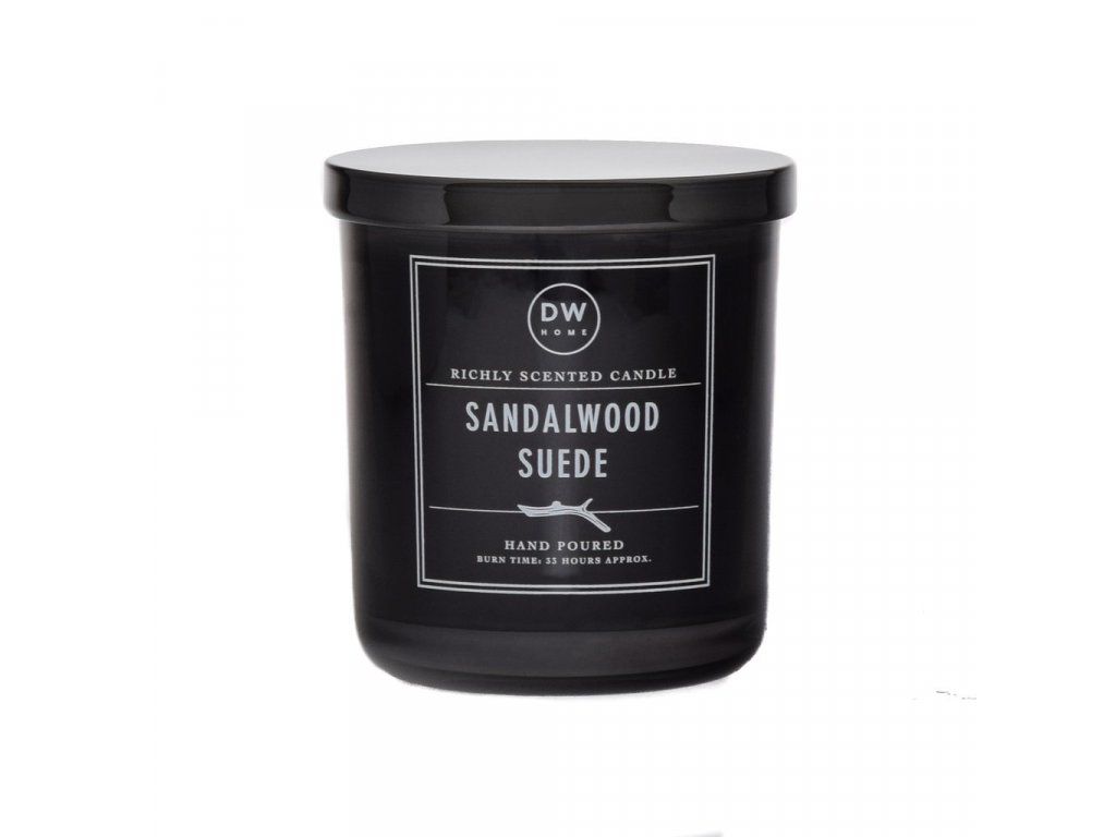 DW HOME Vonná svíčka Sandalwood Suede - Santalové dřevo & Kůže, malá