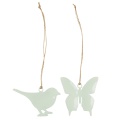 IB Laursen Kovová ozdoba Bird/Butterfly Green Tea - motýl