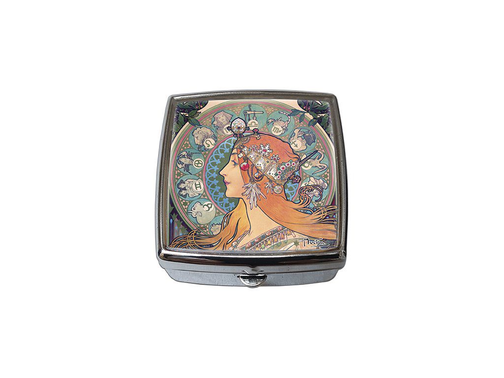 Plumeria Pill - Box - Lékovka Zodiac Alfons Mucha