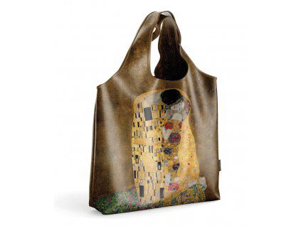 Plumeria Skládací nákupní taška 42x42x8cm The Kiss Klimt