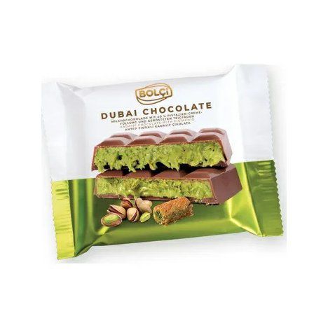 Bolci Dubajská čokoláda 100g ,plněná pistáciovou kadayif