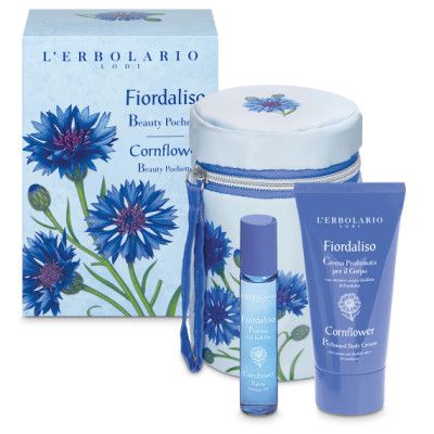 L´ERBOLARIO Fiordaliso Kosmetická taštička, Parfém Roll-on a parfémovaný tělový krém
